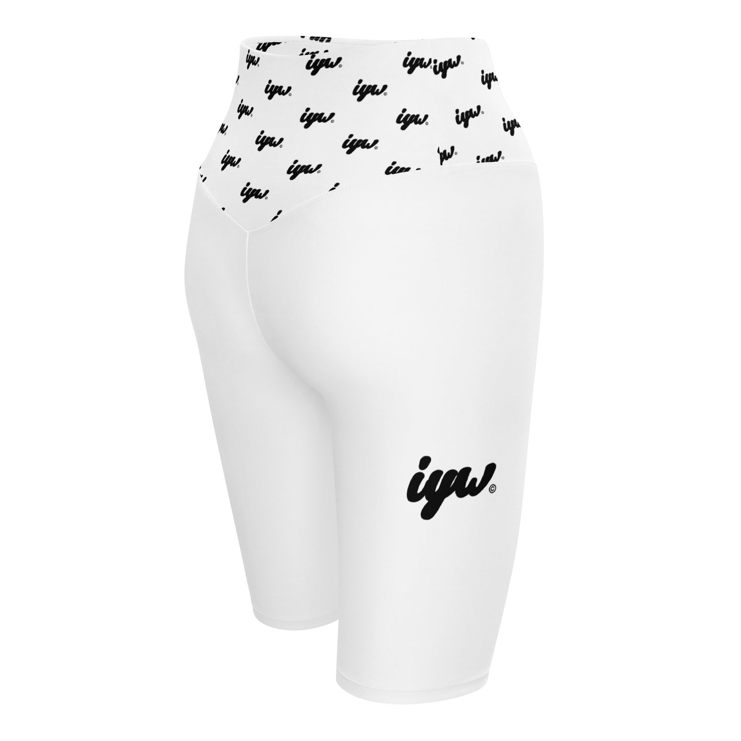 White Longer Biker Shorts