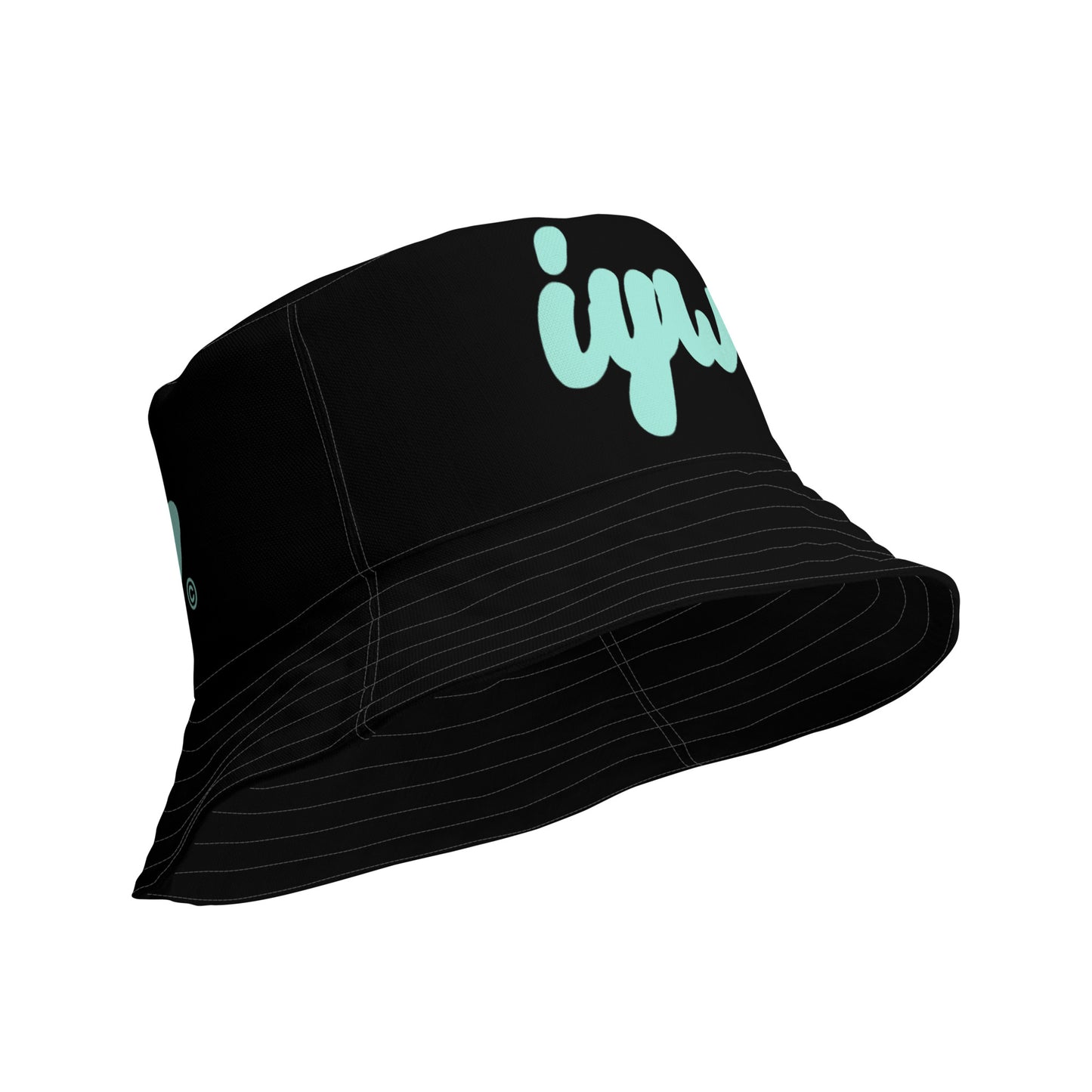 White and Mint Green Reversible Bucket hat