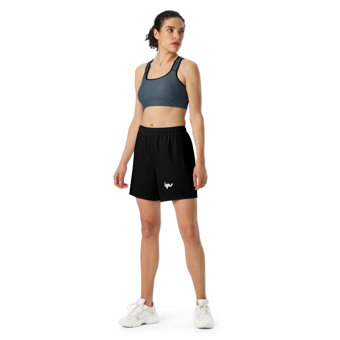 IYW WL Black Unisex Athletic Long Shorts