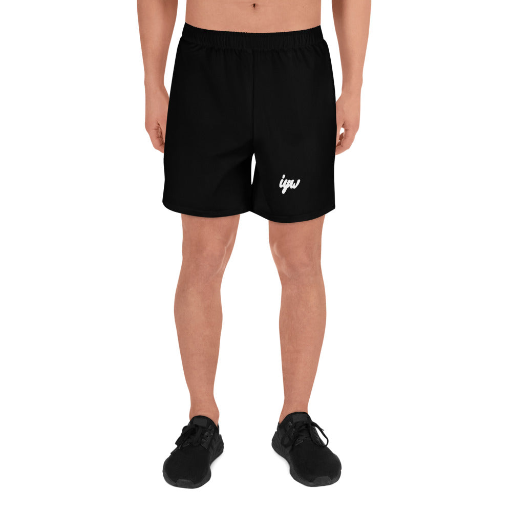 IYW WL Black Unisex Athletic Long Shorts