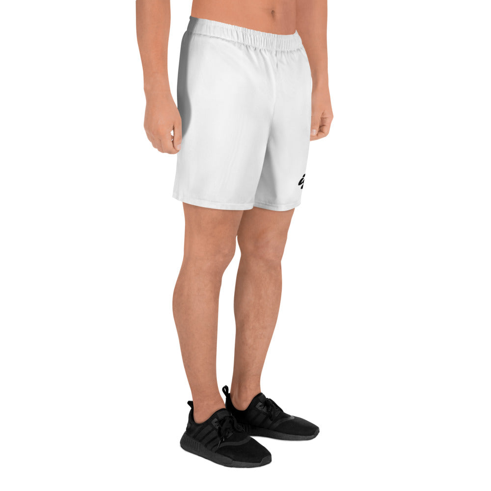 IYW White Unisex Athletic Long Shorts