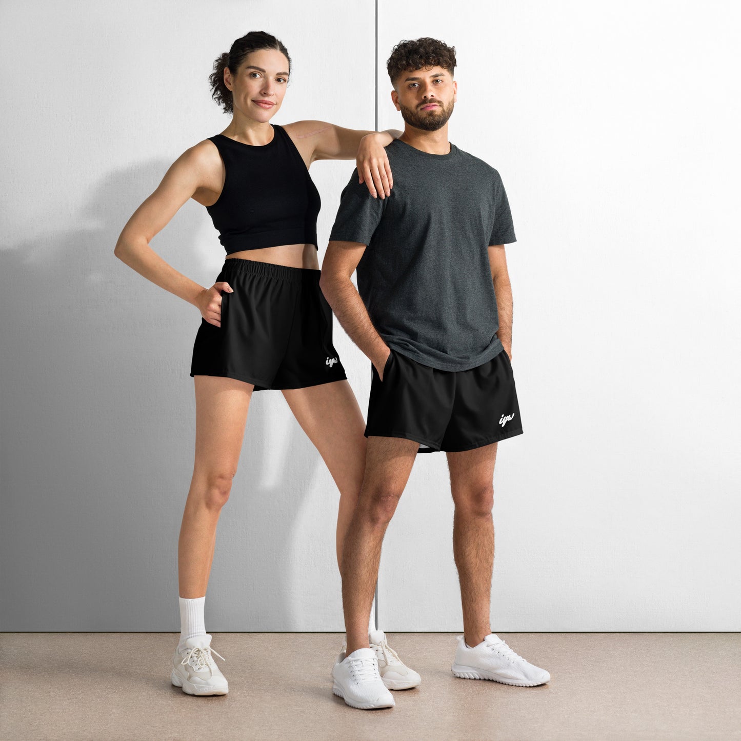 Black Unisex Athletic Shorts