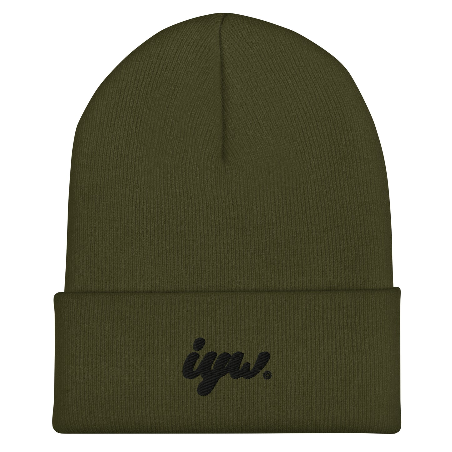 Black Logo Cuffed Beanie