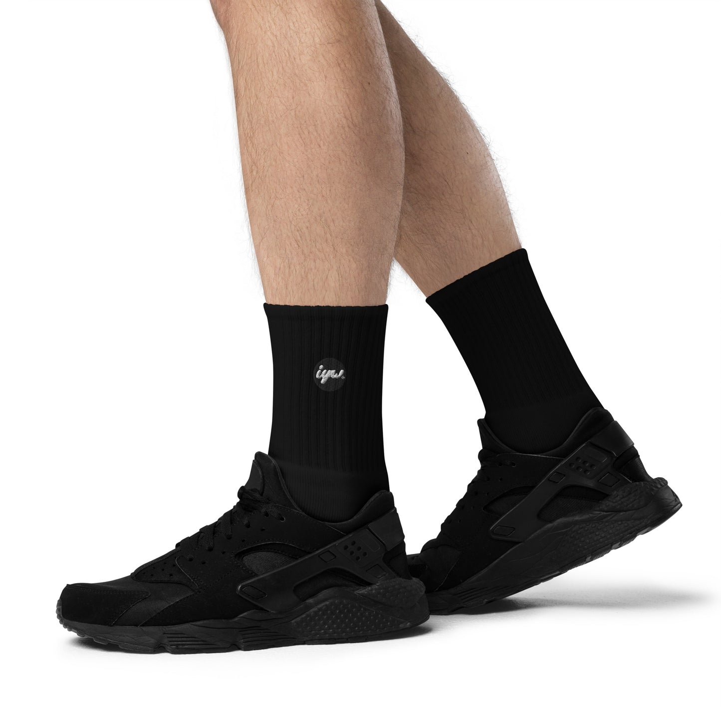 Black Patch Logo Crew Socks