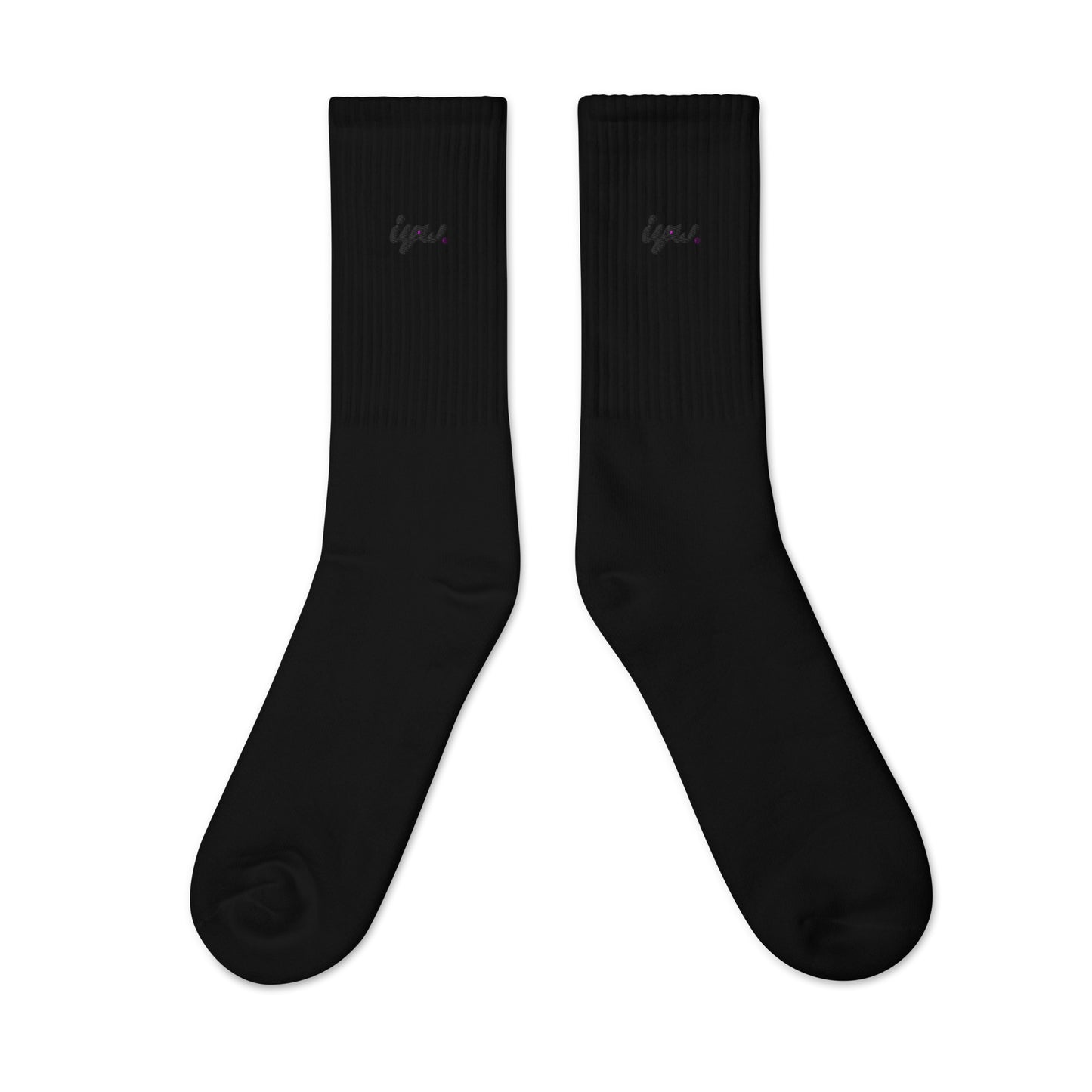 Black Logo Crew Socks