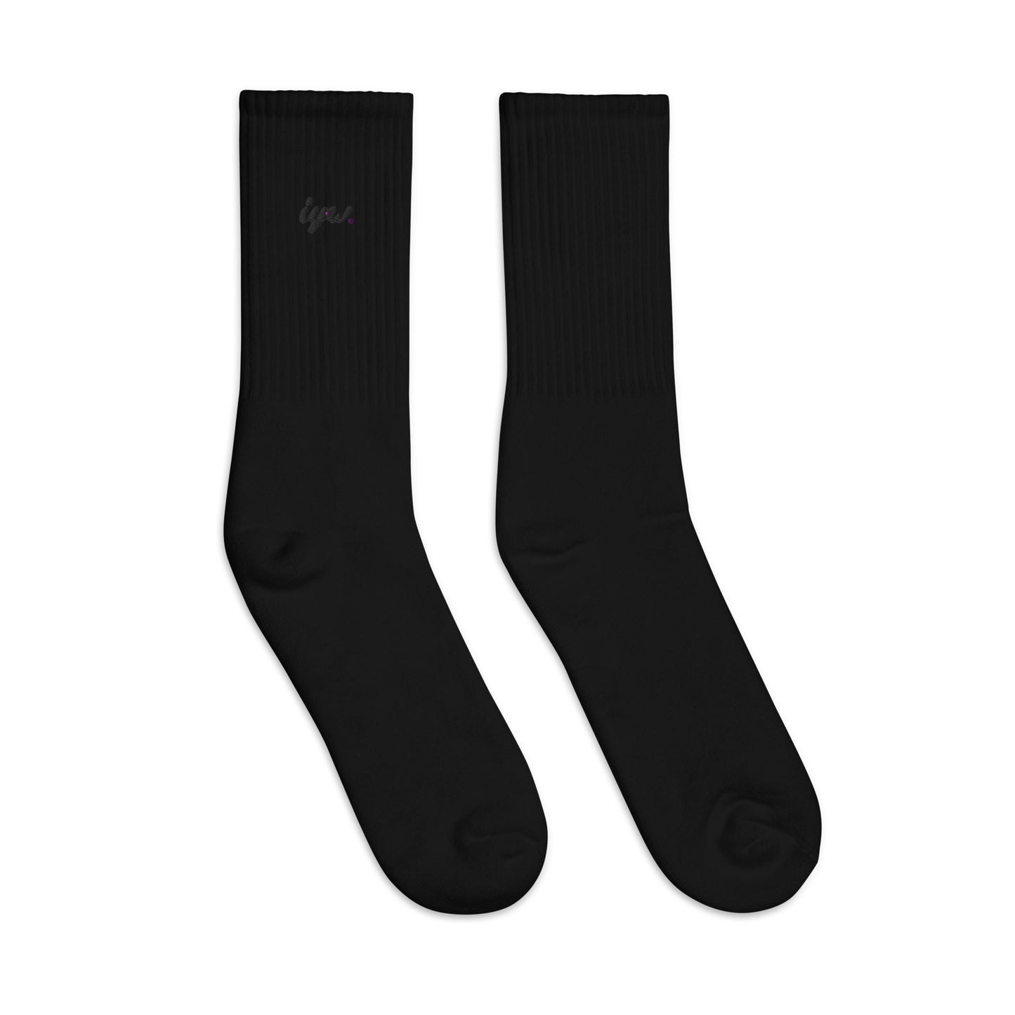 Black Logo Crew Socks