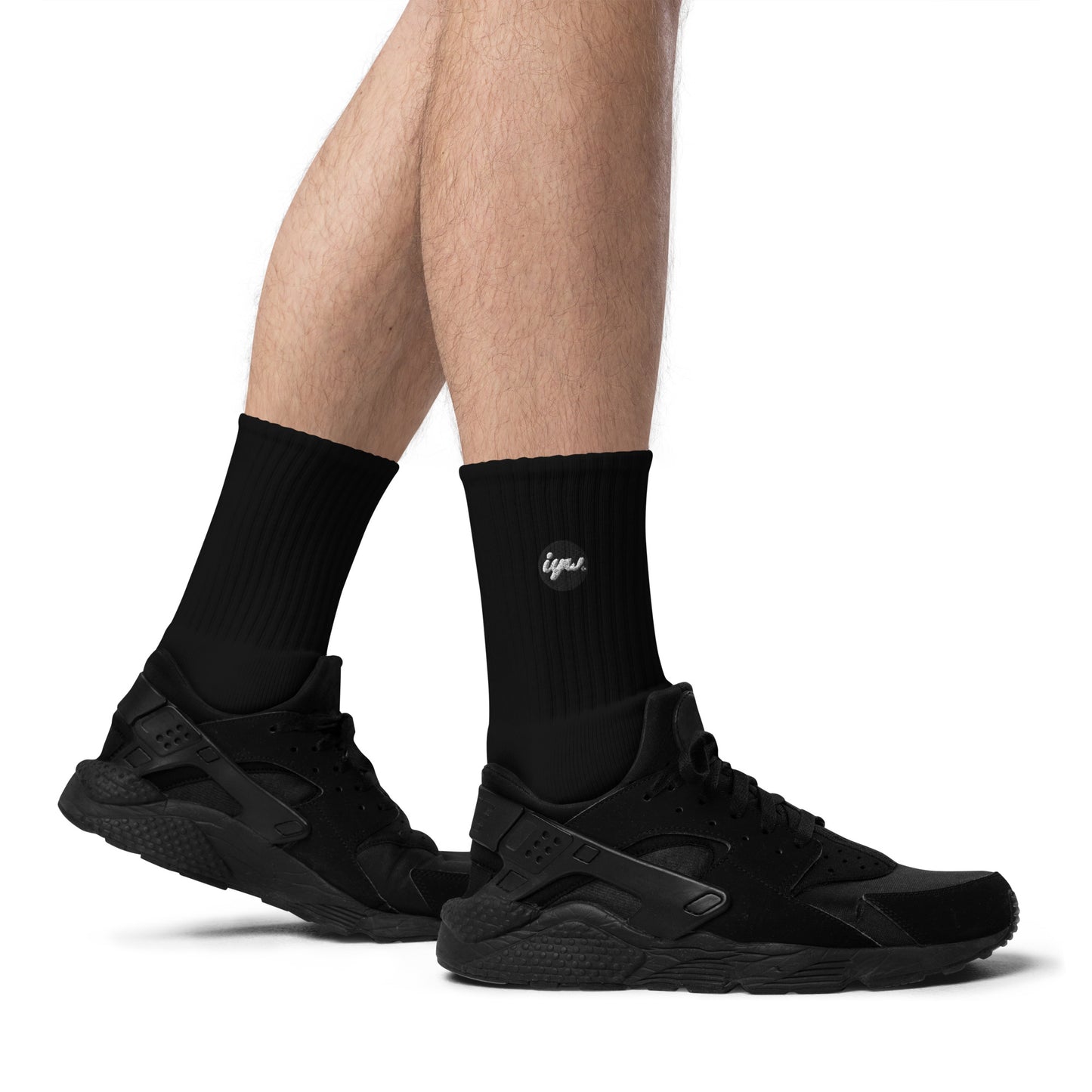 Black Patch Logo Crew Socks