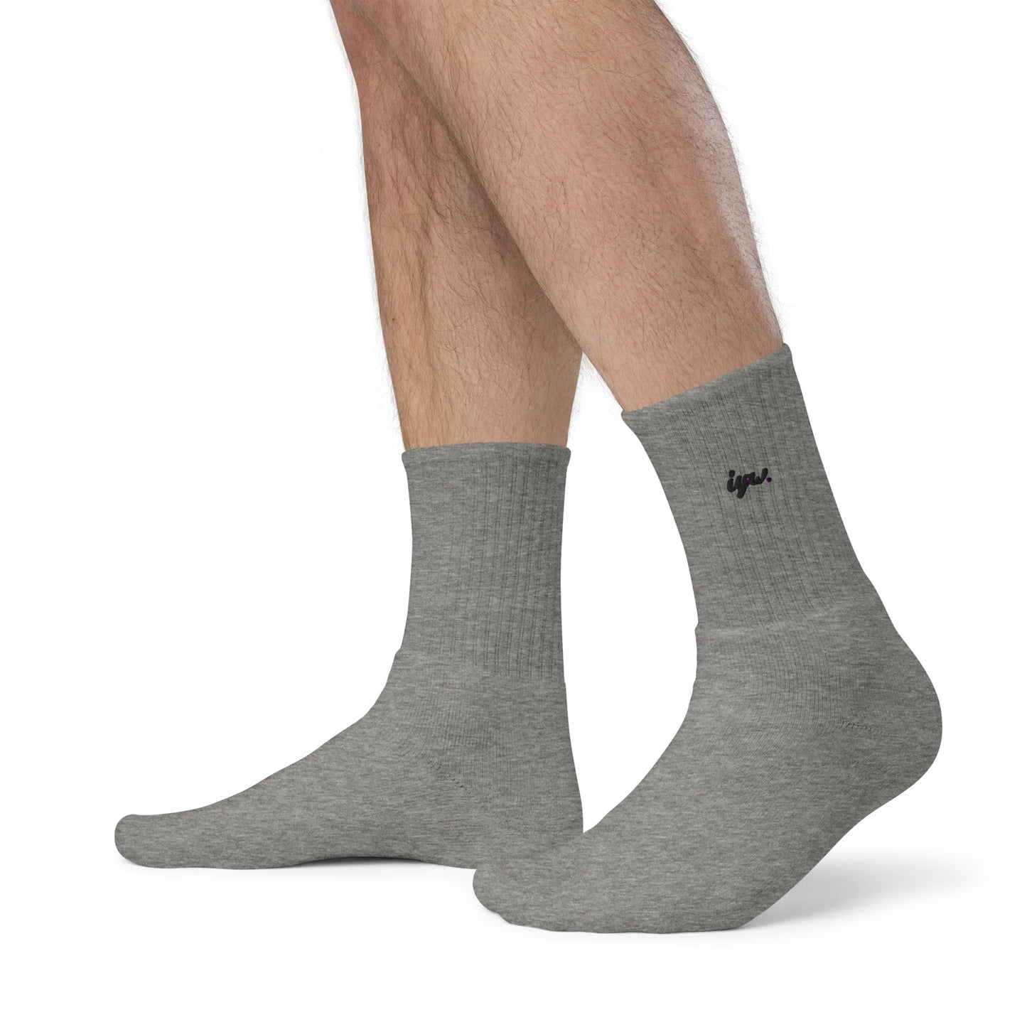 Black Logo Crew Socks