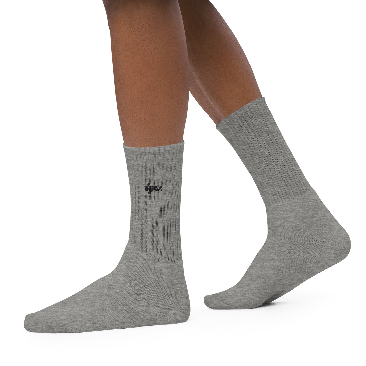 Black Logo Crew Socks