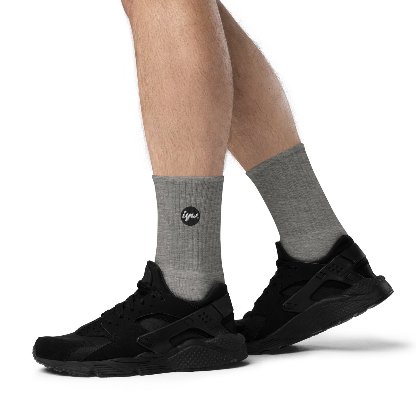 Black Patch Logo Crew Socks