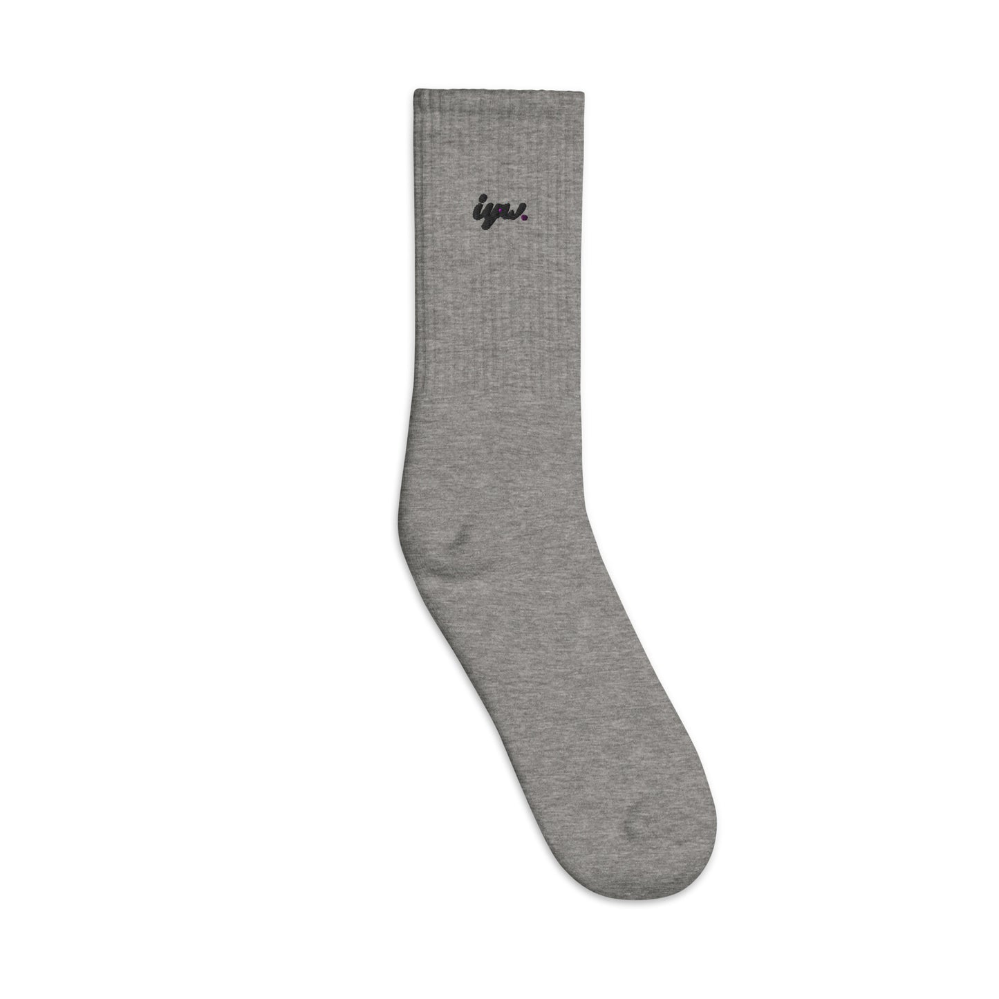 Black Logo Crew Socks