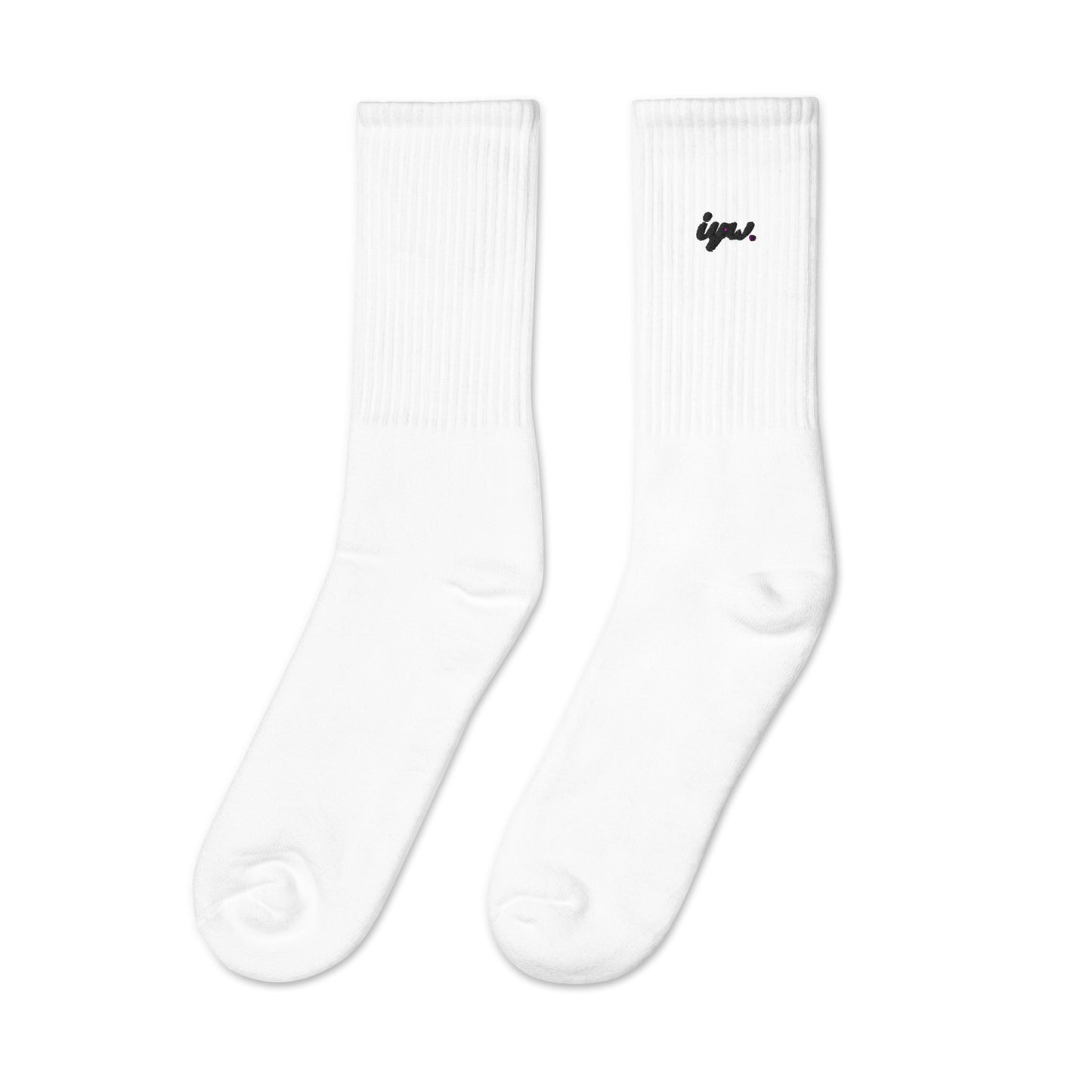 Black Logo Crew Socks