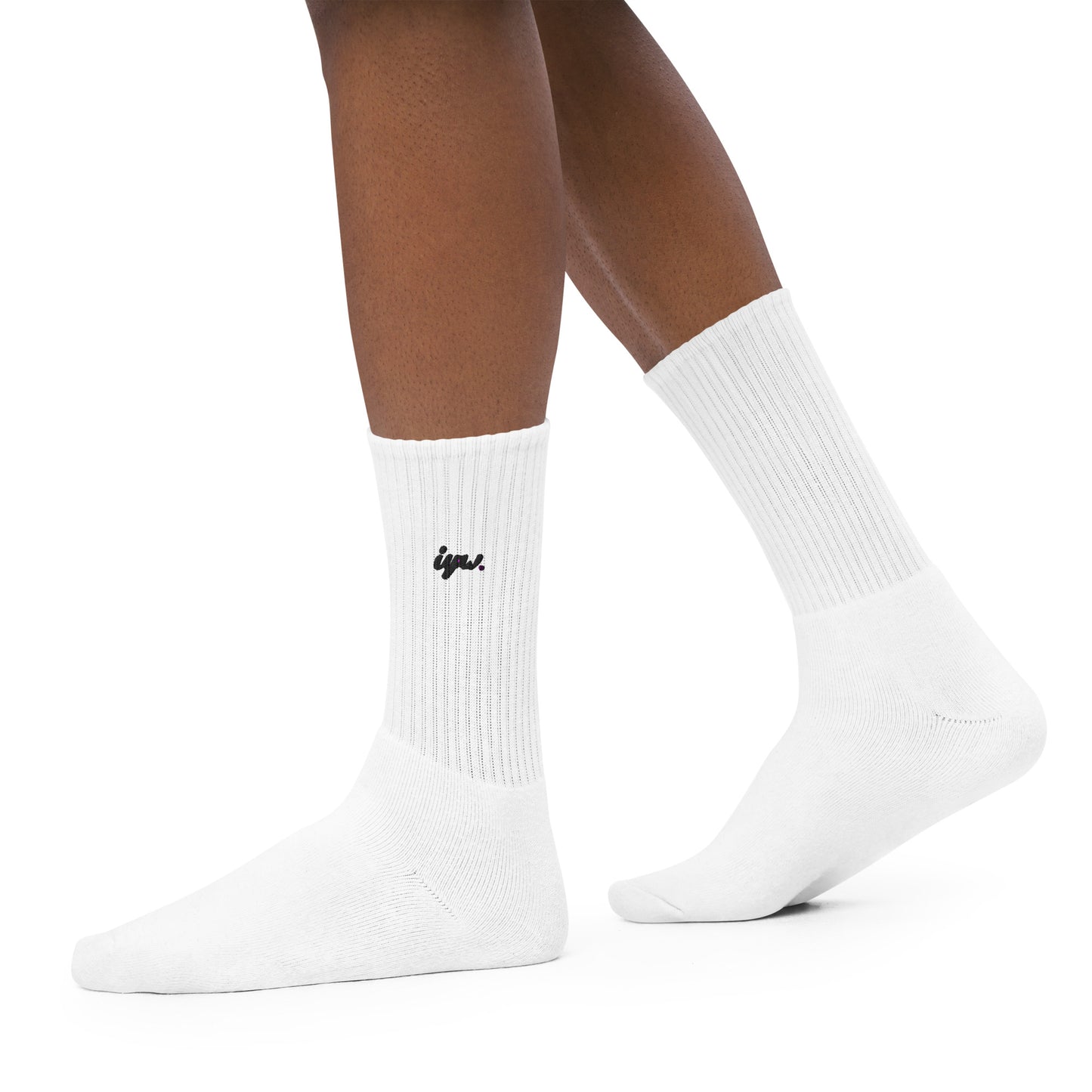 Black Logo Crew Socks