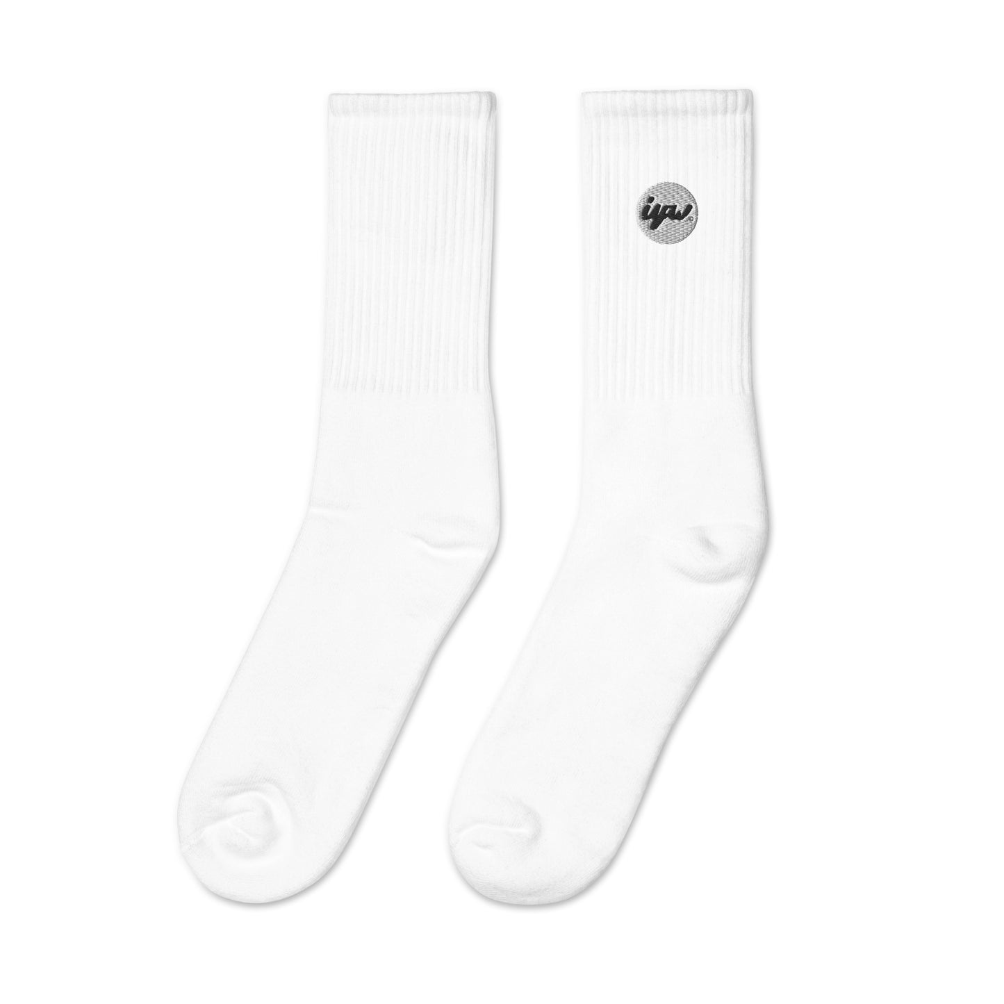 White Patch Logo Crew Socks