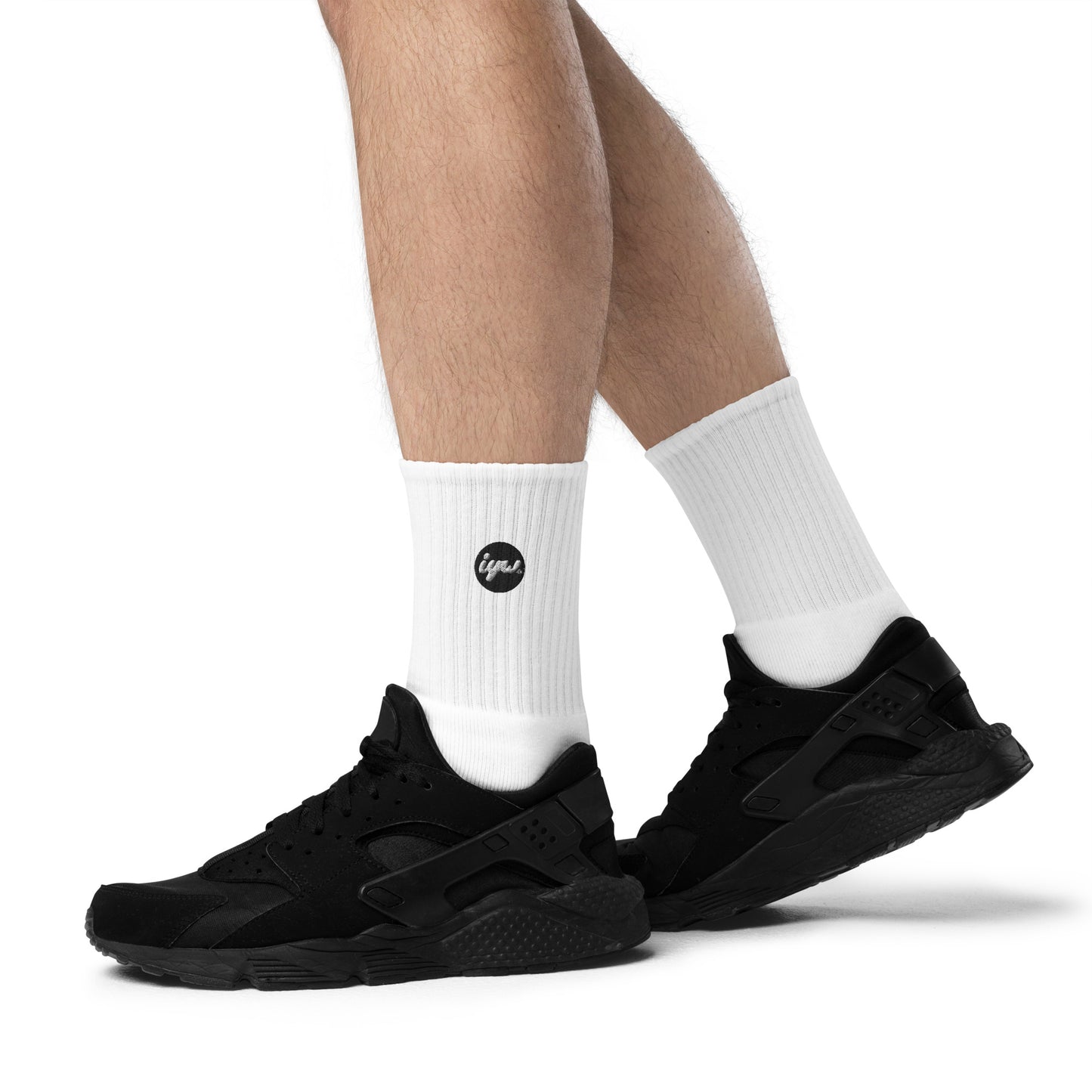 Black Patch Logo Crew Socks