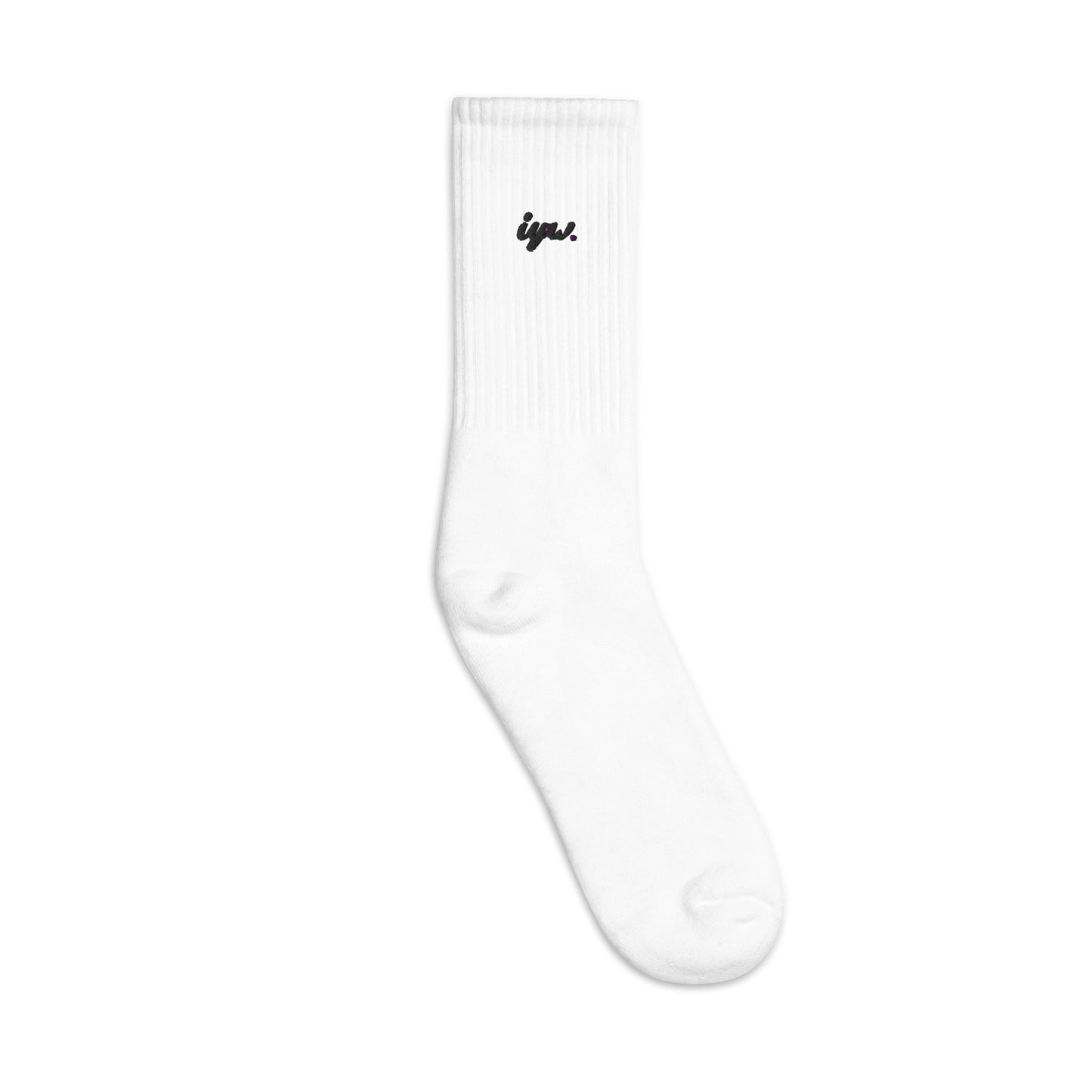 Black Logo Crew Socks