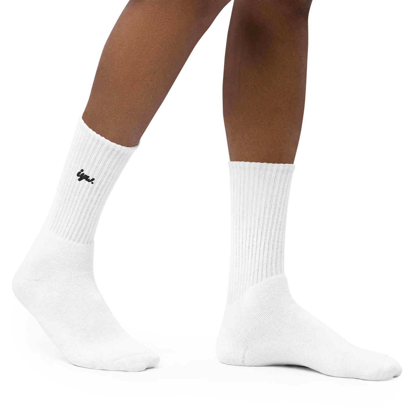 Black Logo Crew Socks