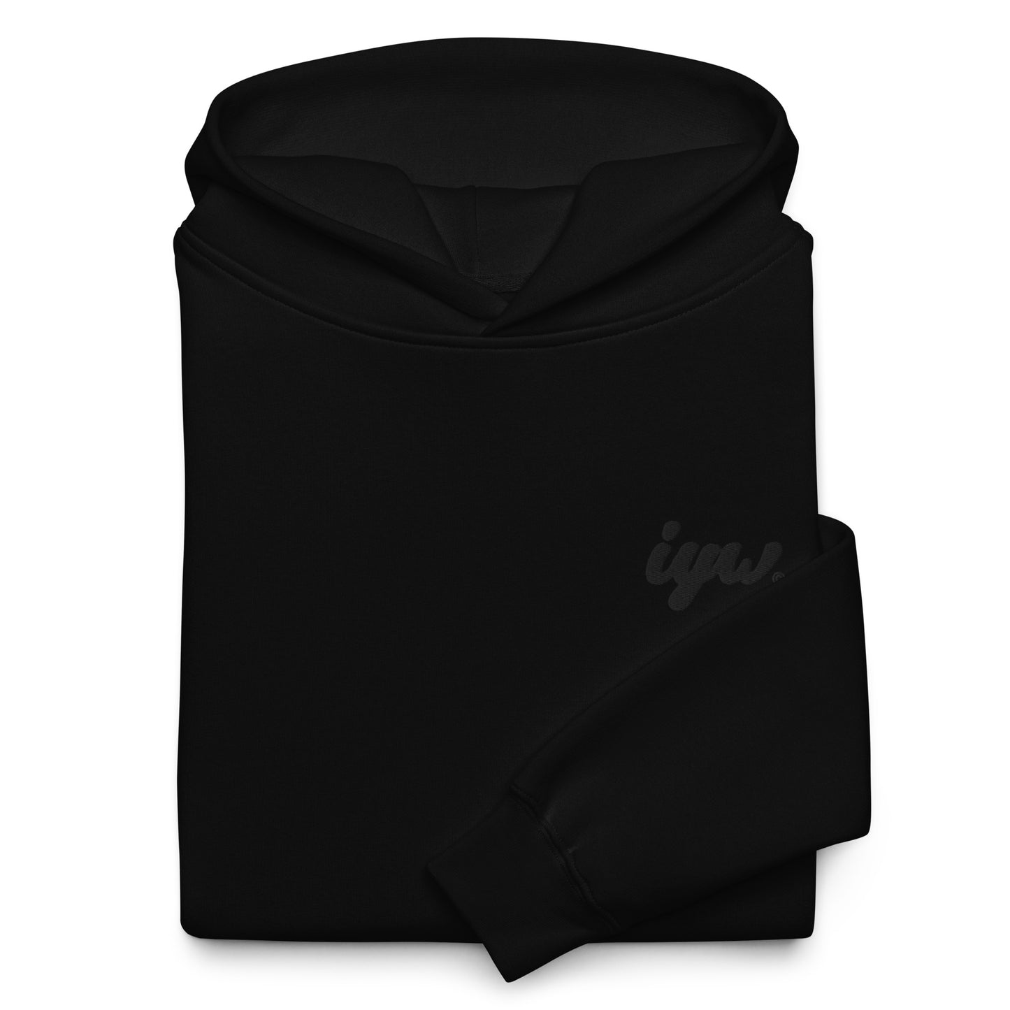 IYW Black Logo Unisex Oversized Hoodie